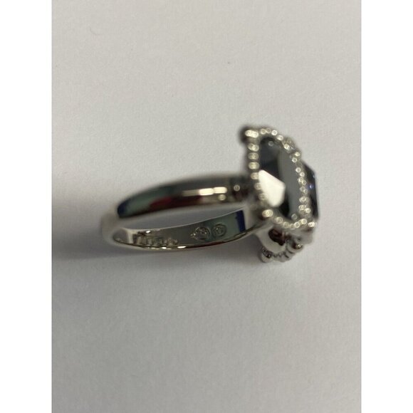 SWAROVSKI ring Rosette grey crystal Ring size 52 Size 6 Silver No Box Classic - Picture 5 of 8